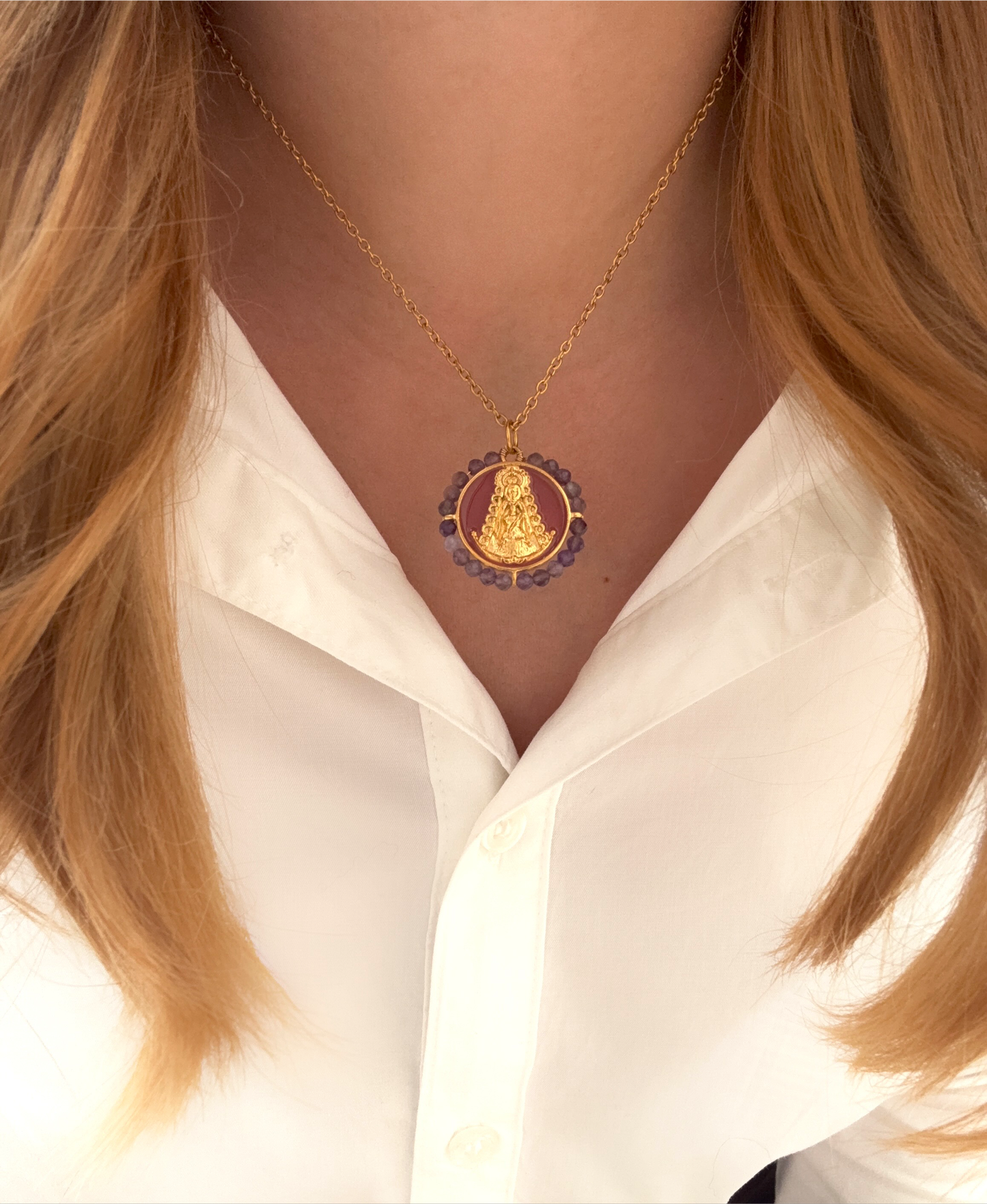 Collar medalla virgen del Rocío