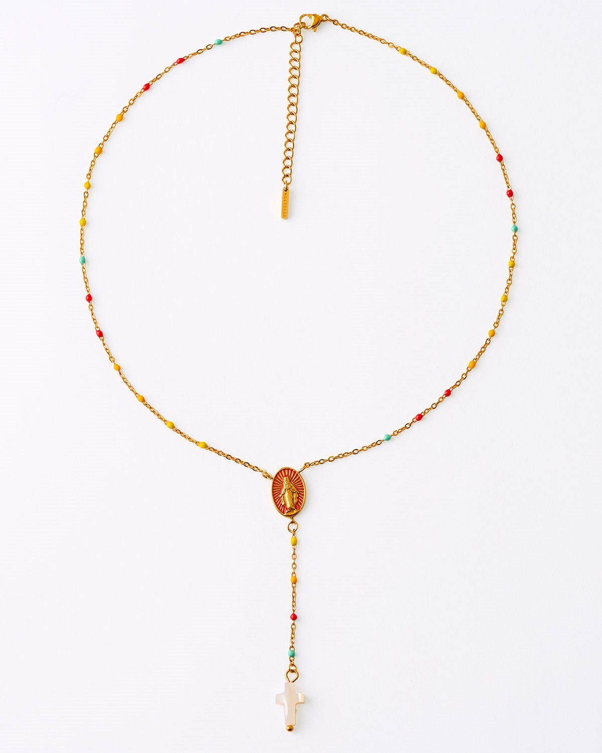 Collar Rosario Virgen de la Milagrosa Multicolor