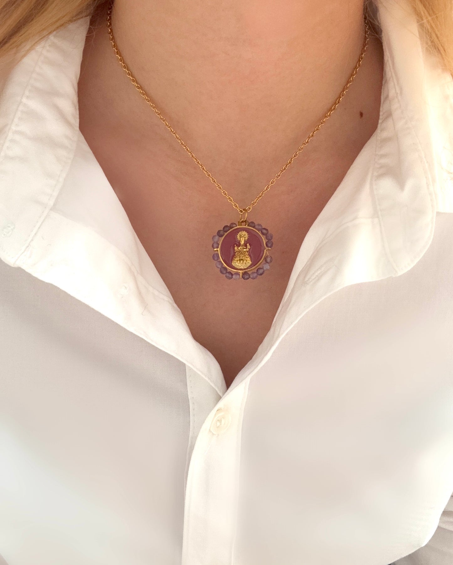 Collar medalla virgen Covadonga