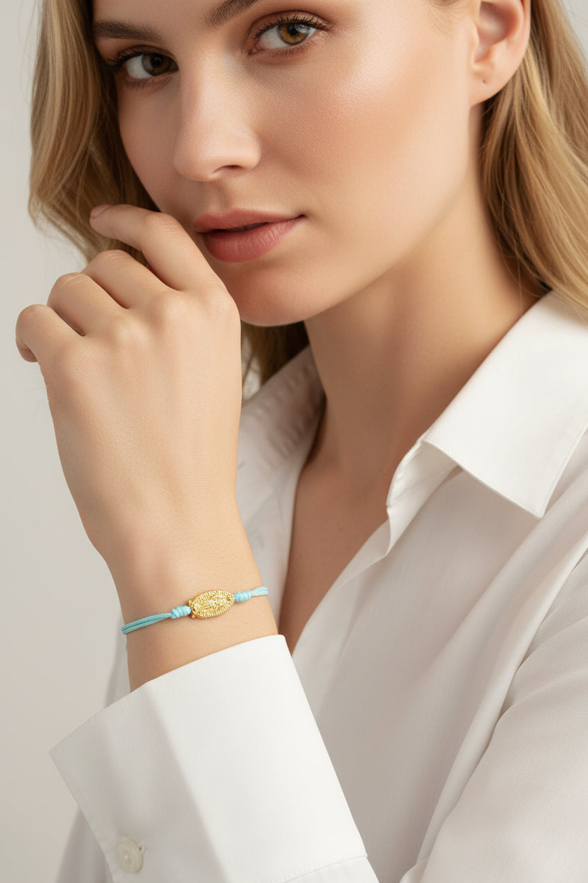 Pulsera virgen de Guadalupe - Turquesa