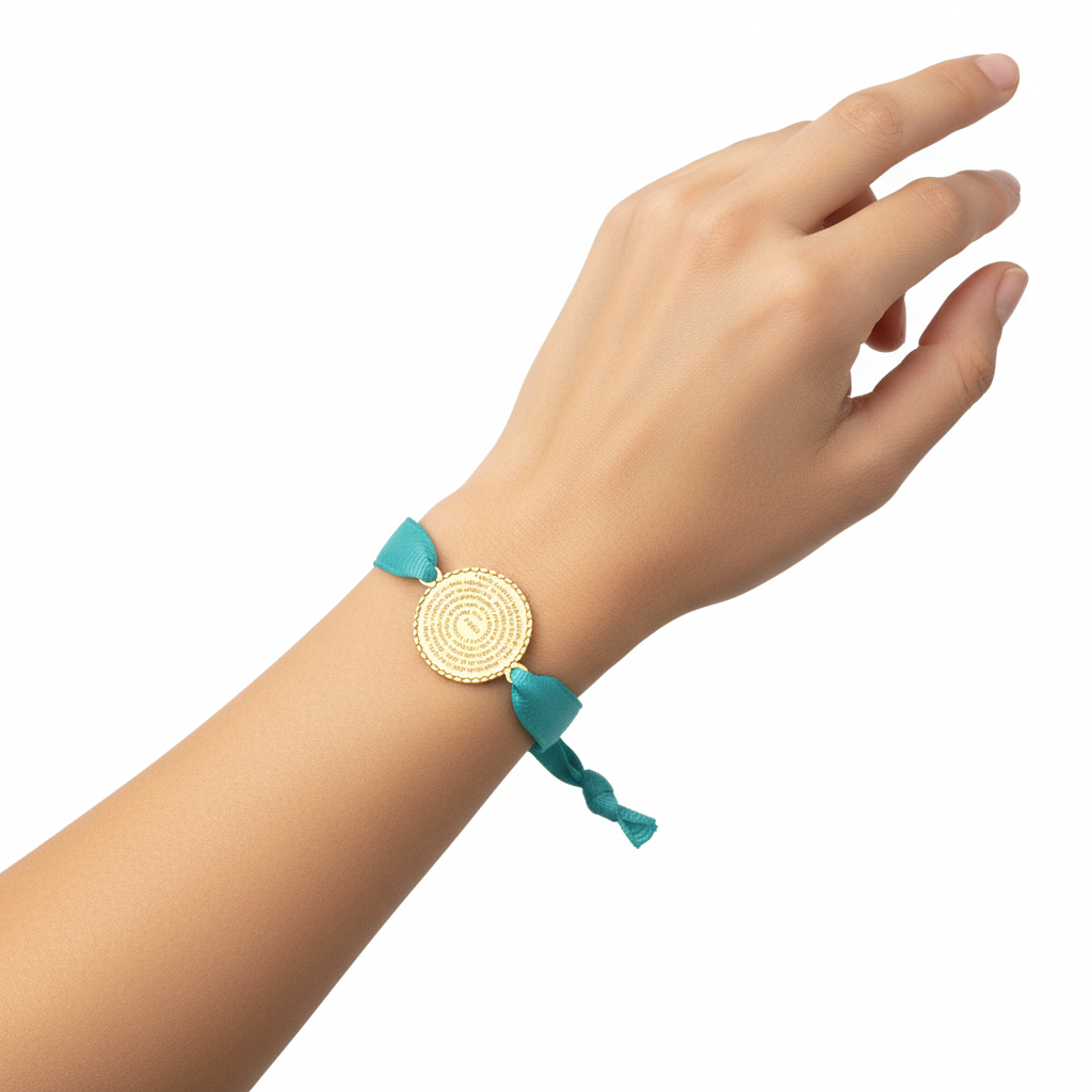 Pulsera padre nuestro - Azul claro