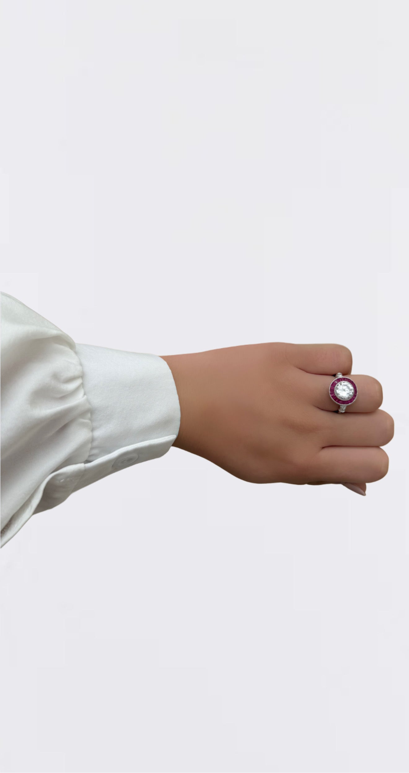 Anillo Circonita Rubí