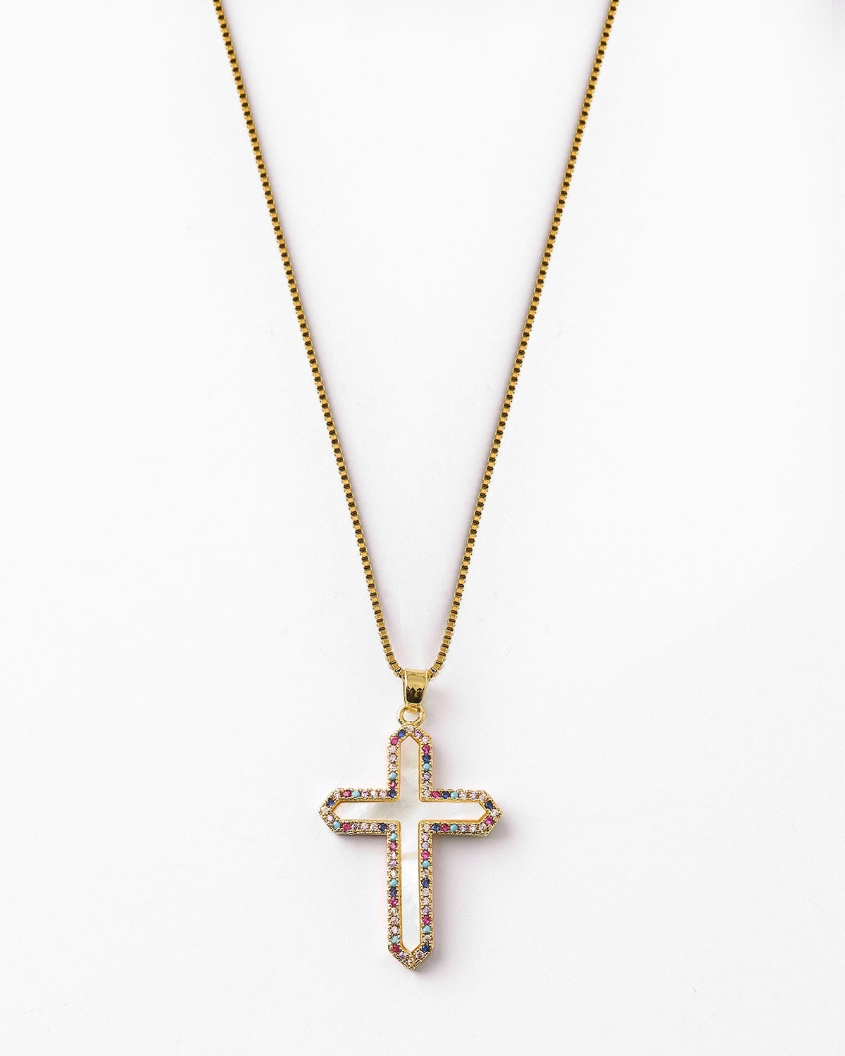 Collar Cruz Nácar
