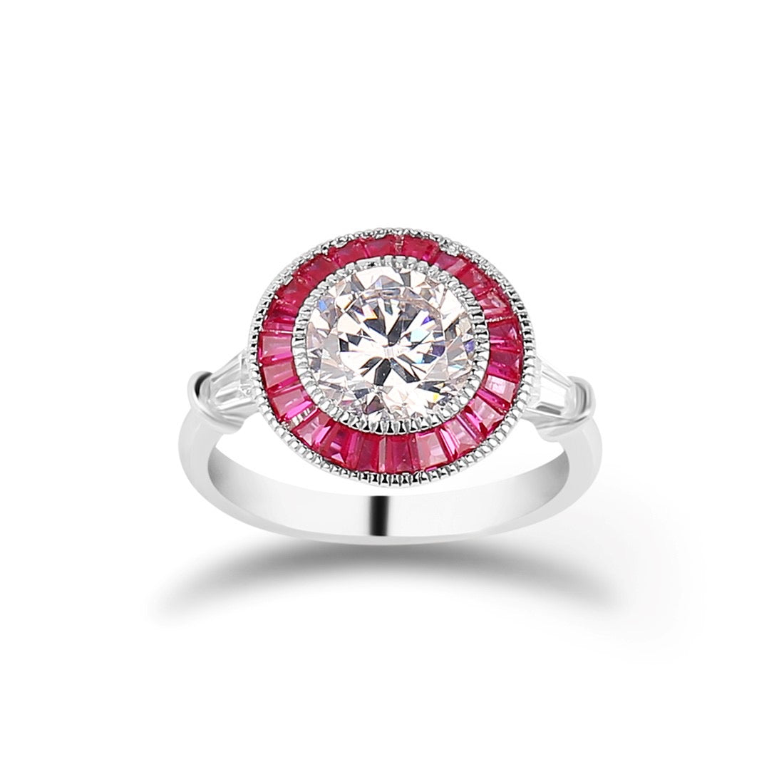 Anillo Circonita Rubí