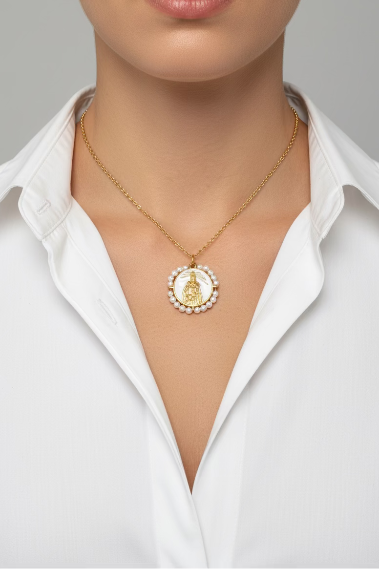 Collar medalla virgen del Carmen
