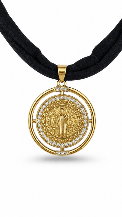 Collar San benito - Seda Azul