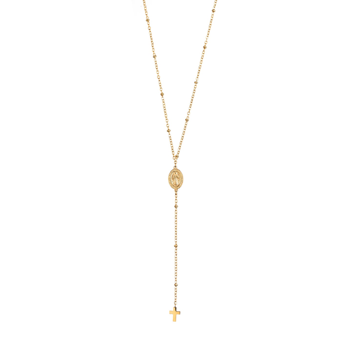 Collar Rosario - Dorado