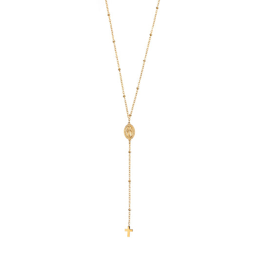 Collar Rosario - Dorado