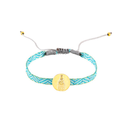 Pulsera Virgen de Montserrat – Turquesa