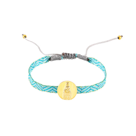 Pulsera Virgen de Montserrat – Turquesa