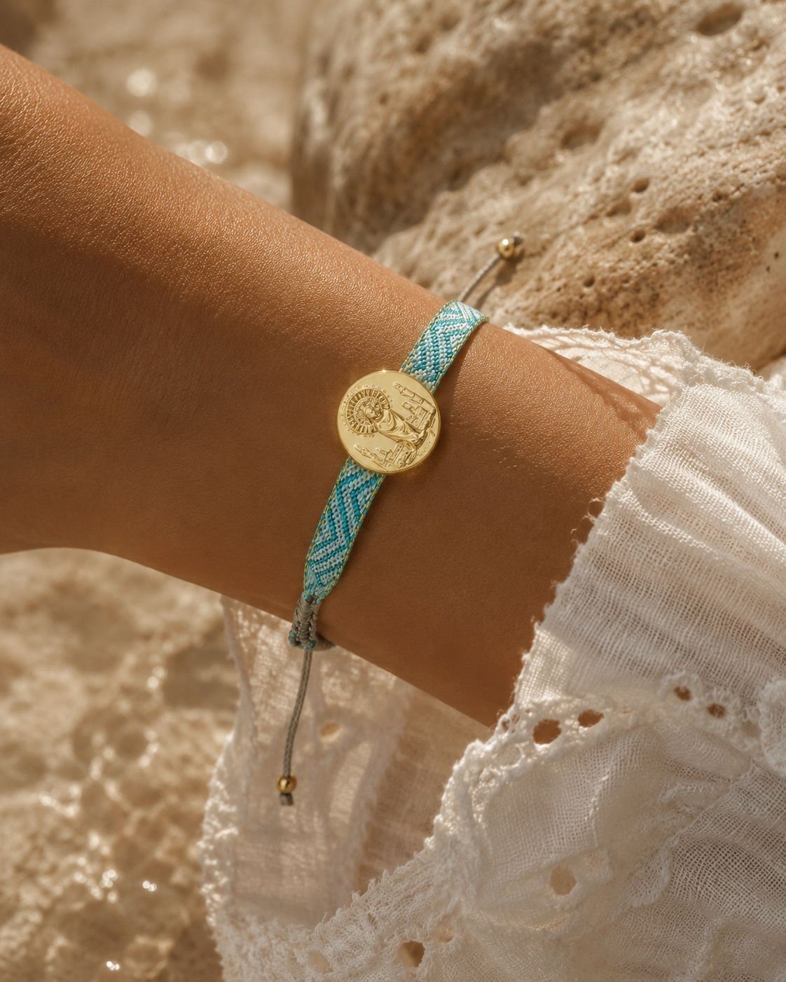 Pulsera virgen del Pilar - Turquesa