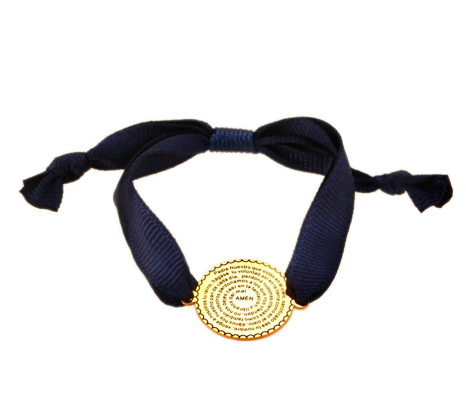 Pulsera Padre Nuestro - Azul Marino
