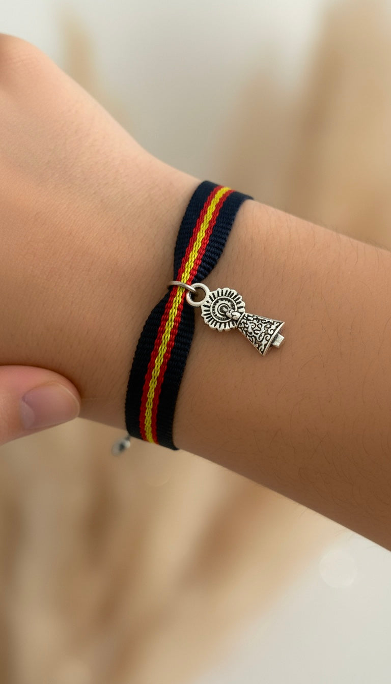 Pulsera virgen del Pilar - Azul y Rojo