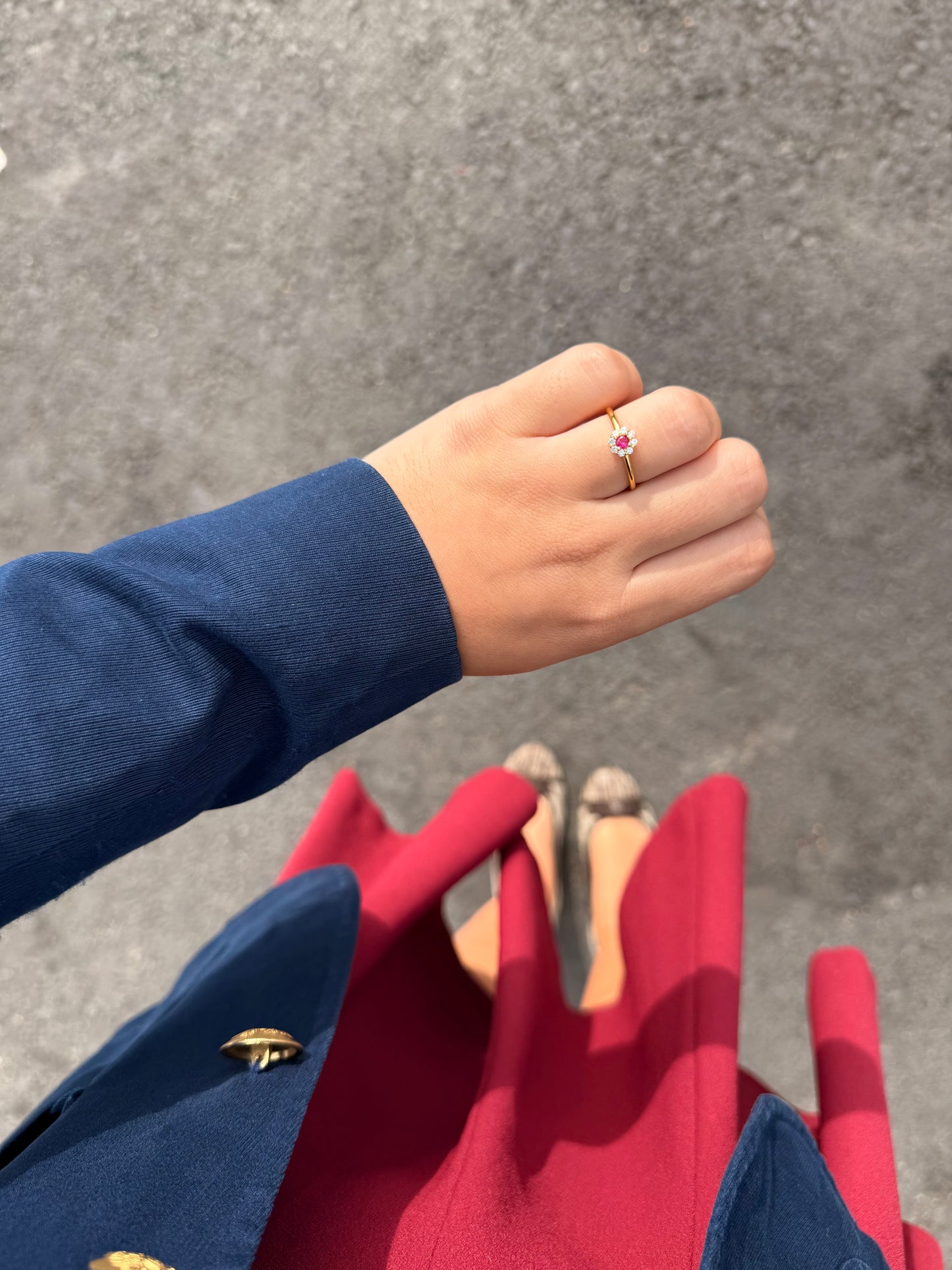 Anillo Flor Circonita