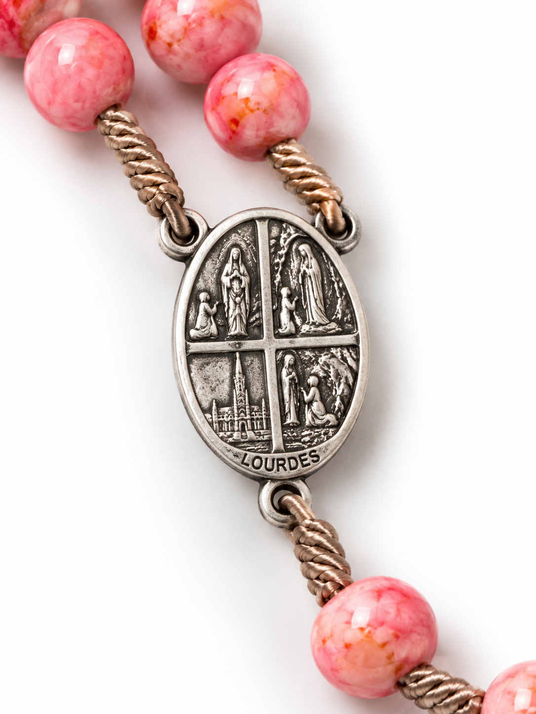 Rosario de Nuestra Señora de Lourdes - Rosado
