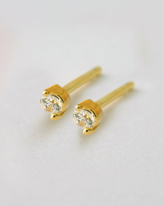 Pendientes mini Circonita Redonda