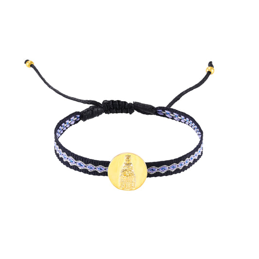 Pulsera virgen de Montserrat - Negra