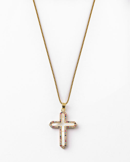 Collar Cruz Nácar