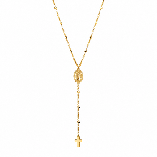 Collar Rosario - Dorado