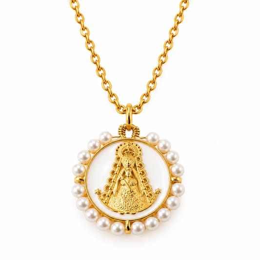 Collar medalla virgen del Rocío