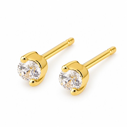 Pendientes mini Circonita Redonda
