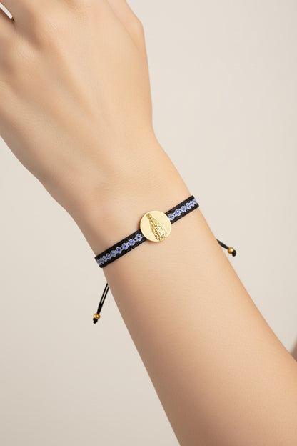 Pulsera virgen de Montserrat - Negra