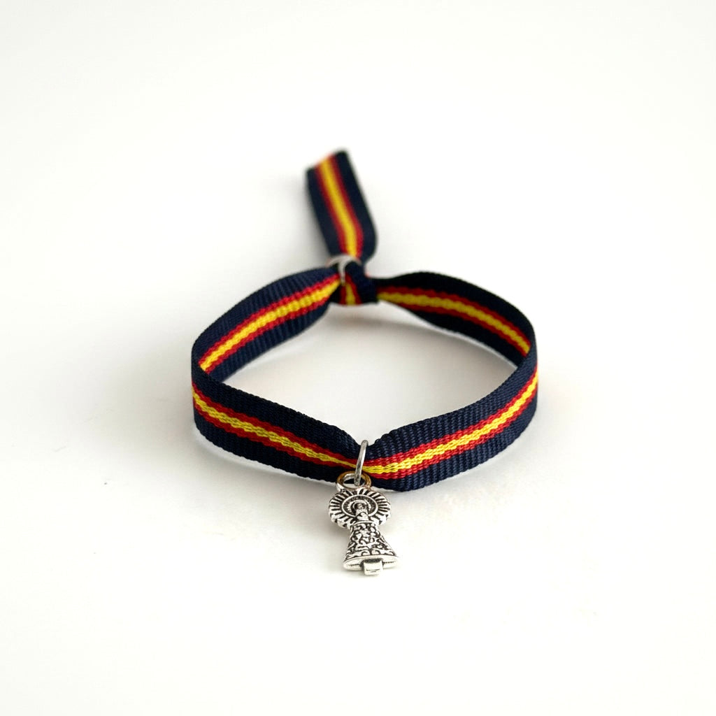 Pulsera virgen del Pilar - Azul y Rojo