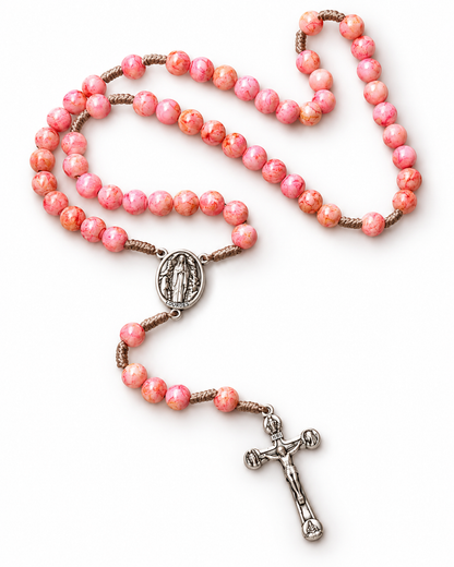 Rosario de Nuestra Señora de Lourdes - Rosado