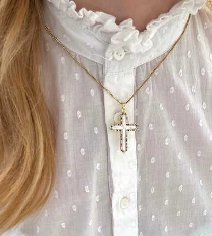 Collar Cruz Nácar
