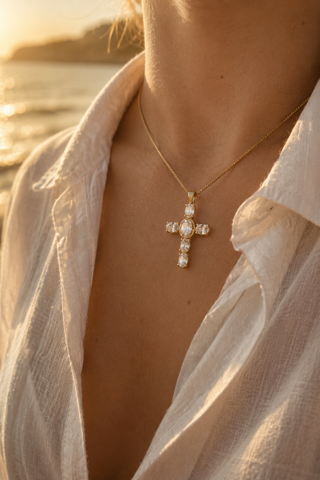 Collar Vega - Circonitas Blanca