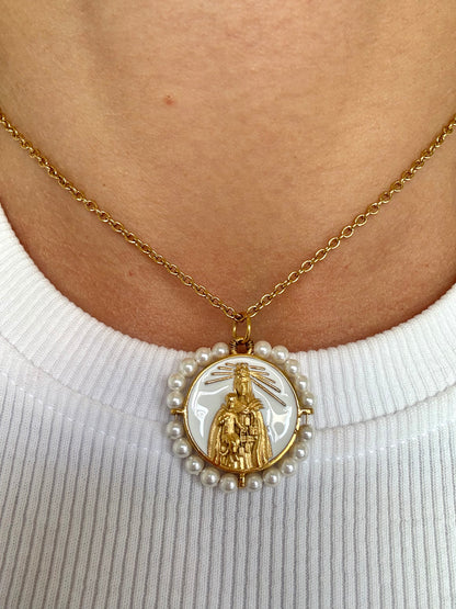 Collar medalla virgen del Carmen